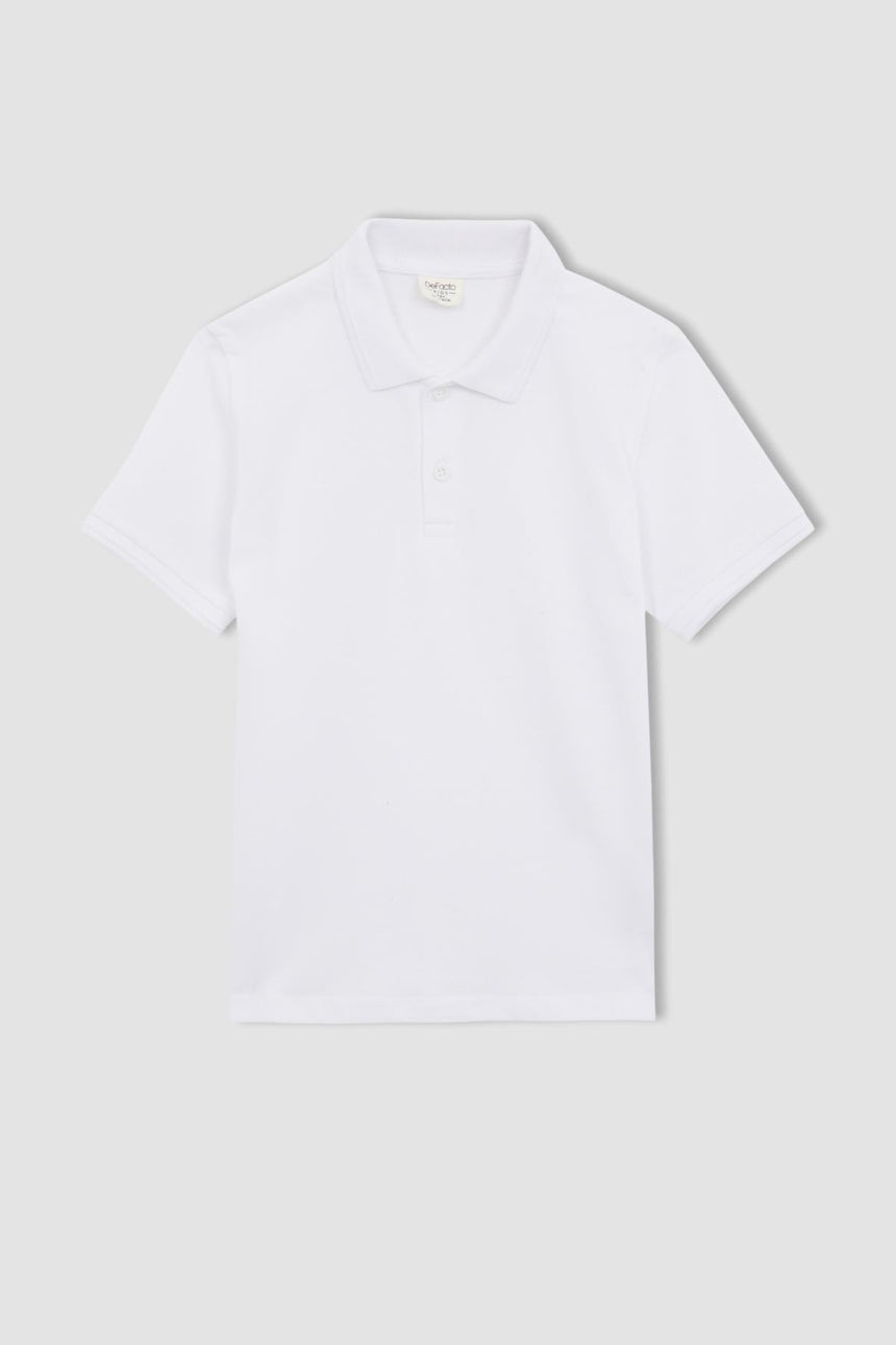 Defacto Çocuk Short Sleeve Polo T-Shirt K1689A6 - Beyaz