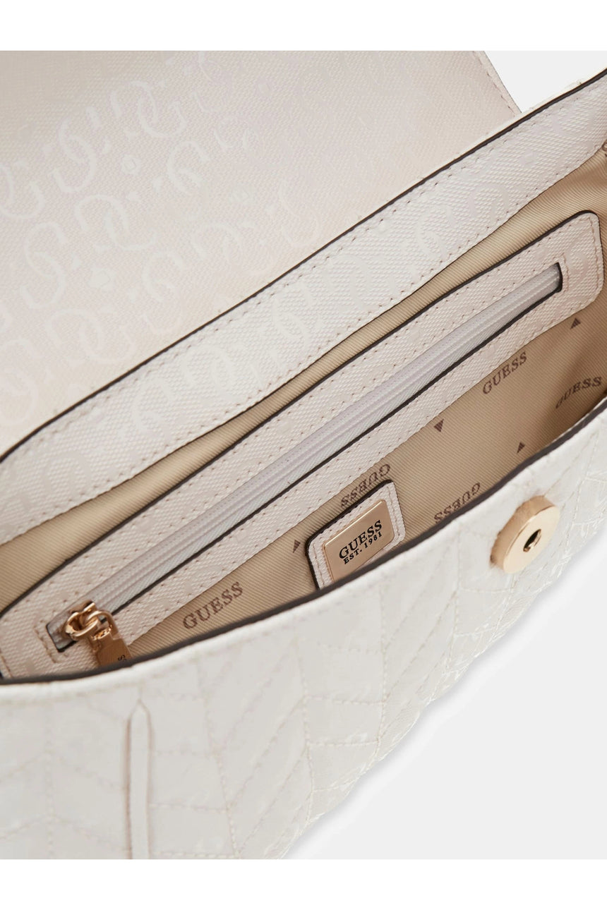 Guess Stacey Kadın Portföy Çanta HWGG9741210 - Kırık Beyaz / Ekru