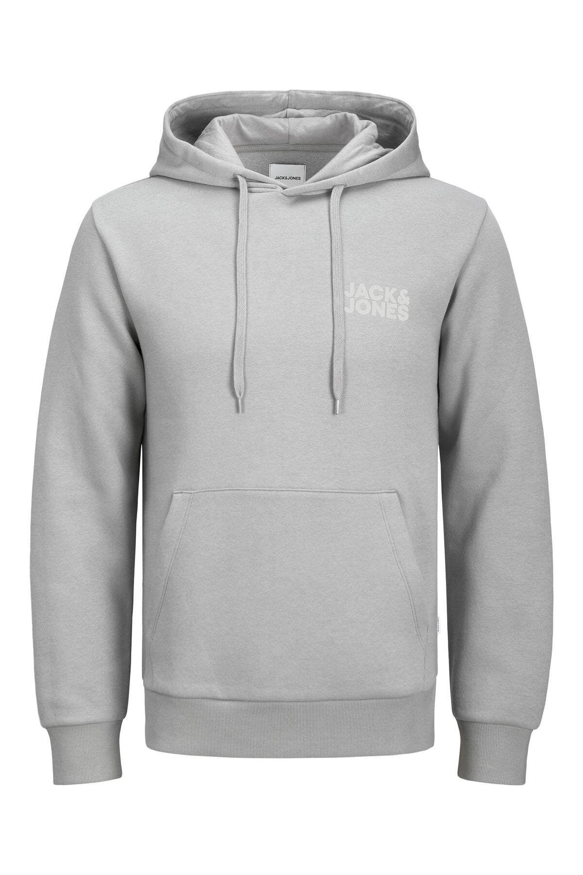 Jack & Jones Corp Logo Erkek Kapüşonlu Sweatshirt 12152840 - Gri