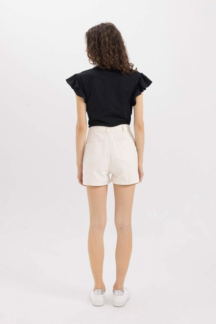 Defacto Kadın Short A8124Ax - Ekru