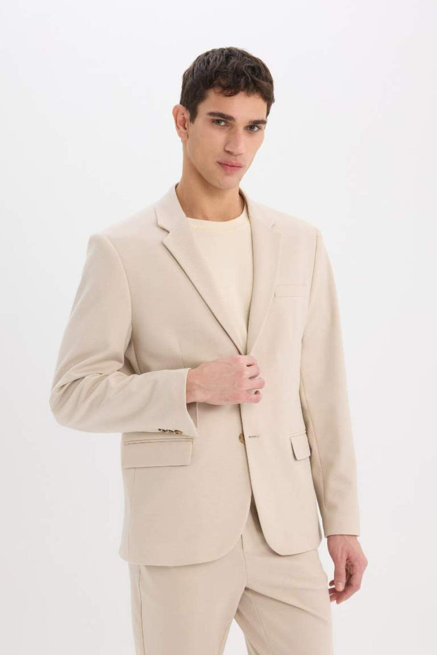 Defacto Erkek Blazer C5990Ax - Açık Kahve