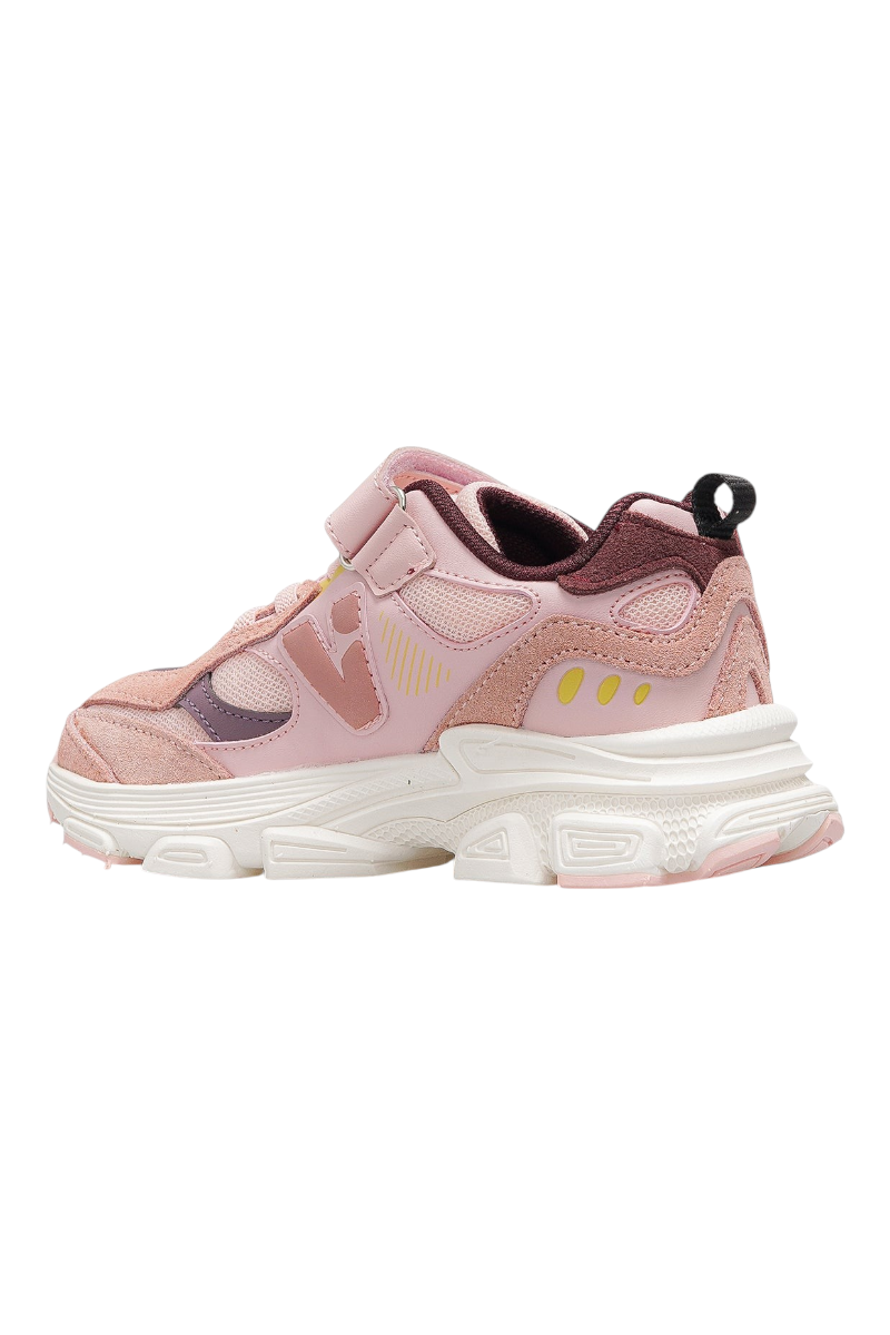 Sporline Vicco pudra pembe tekstil çocuk sneaker, cırt cırtlı tasarım ve kalın beyaz tabanlı günlük spor ayakkabı