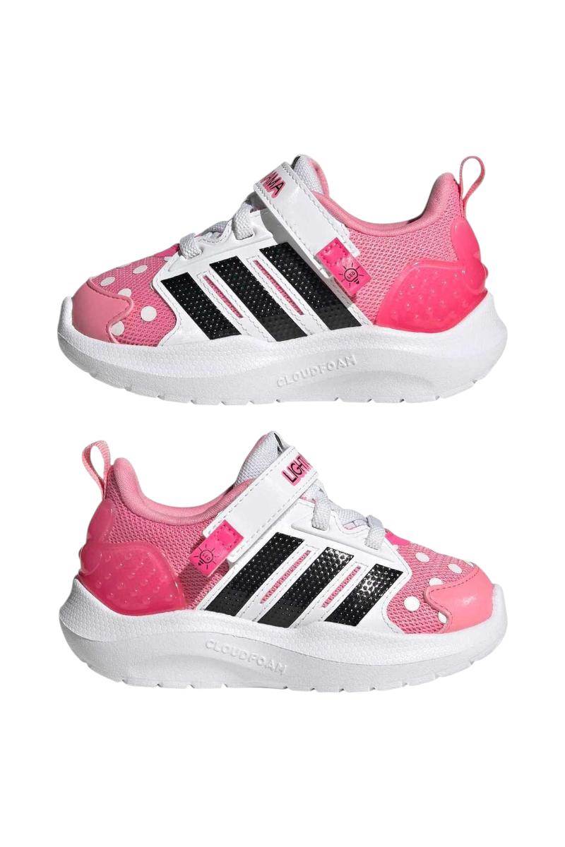 Sporline adidas Lightorama RNR Minn çocuk sneaker, açık pembe renkli, suni deri detaylı ve beyaz tabanlı spor ayakkabı
