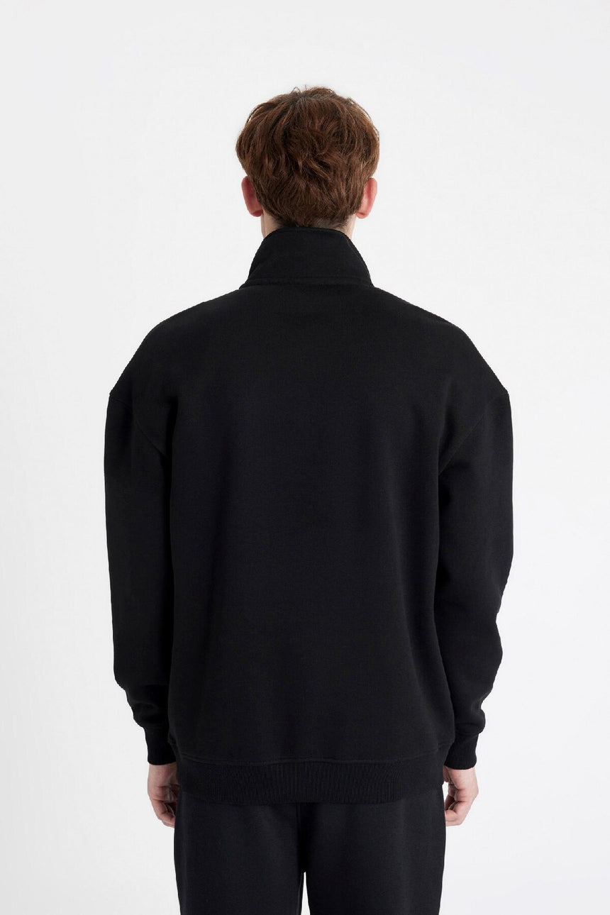 DeFacto Erkek Comfort Sweatshirt C6132AX - Siyah