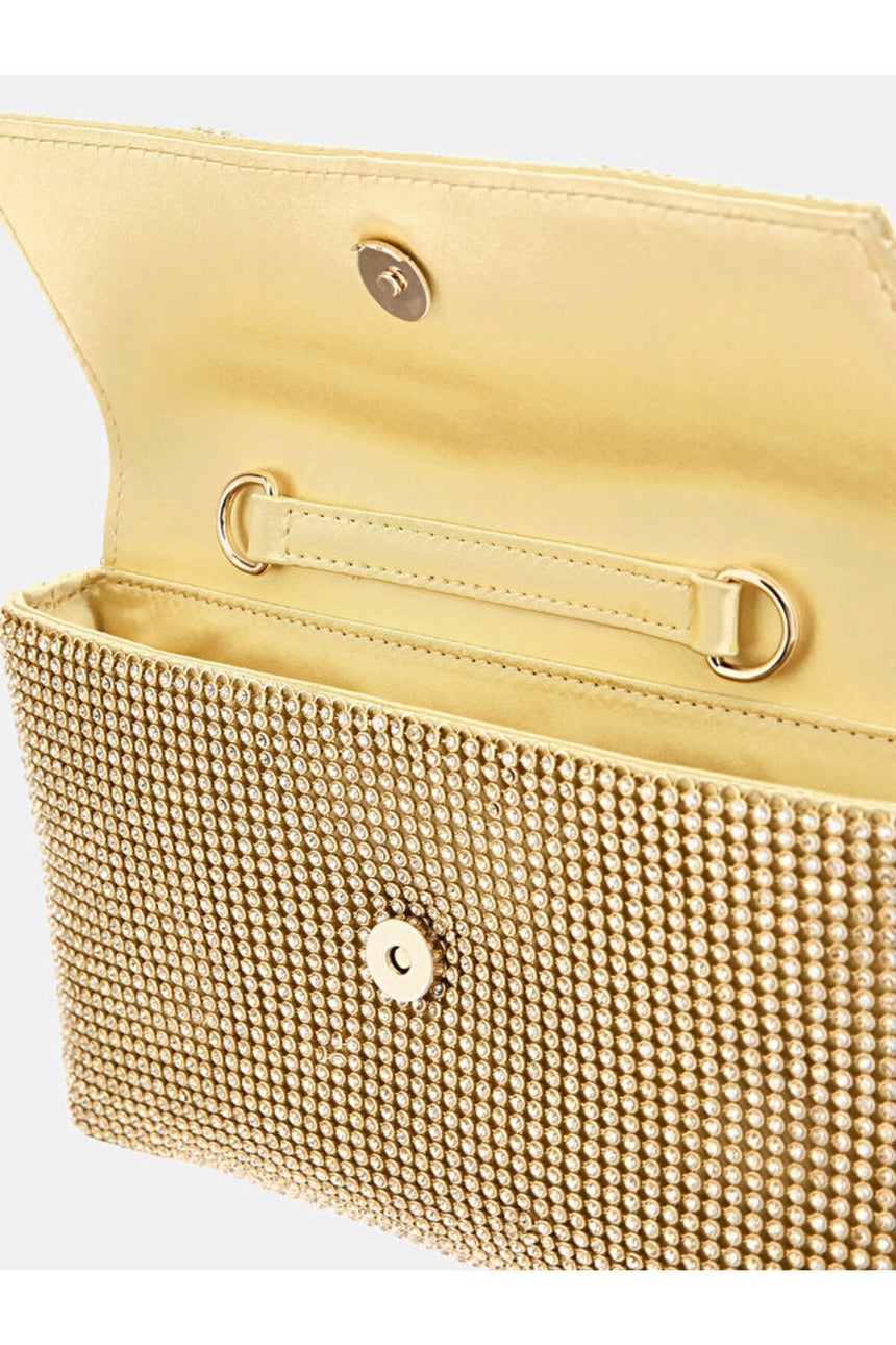 GUESS KADIN ZALINA FLAP CLUTCH HWRP9350700 - Altın Sarısı