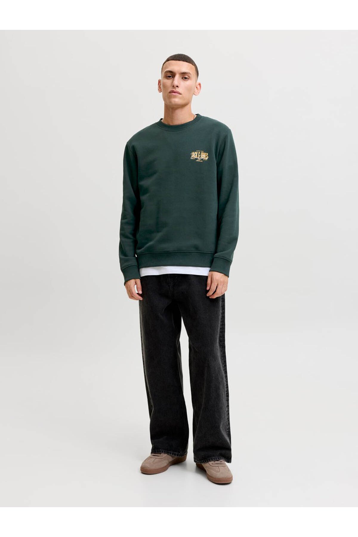 Jack & Jones Aero Erkek Sweatshirt 12298492 - Yeşil