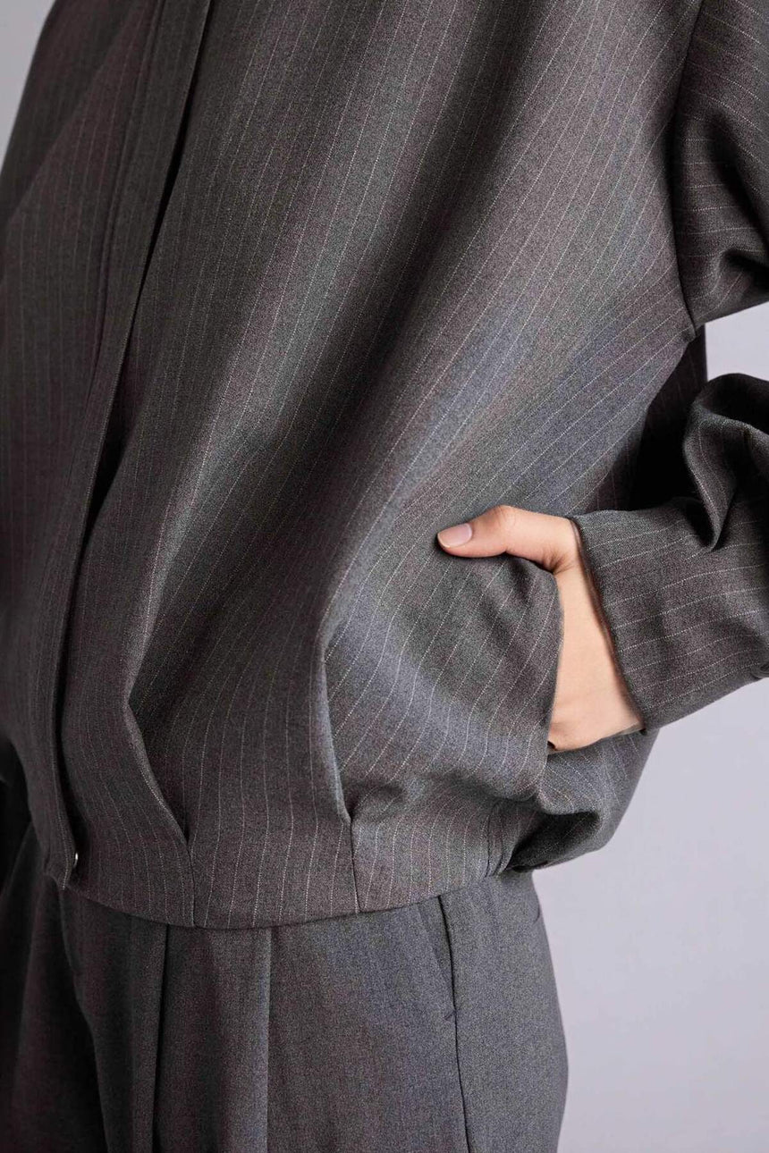 DeFacto H0097AX Kadın Blazer Ceket - Antrasit