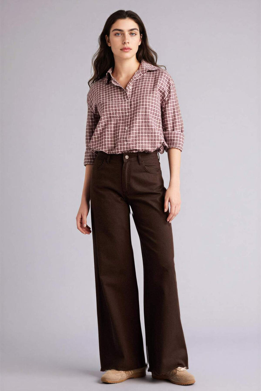 Defacto Kadın Woven Bottom E4381AX - Kahverengi
