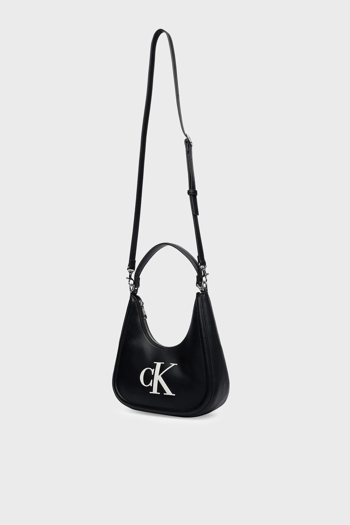 Calvin Klein Bold CK Small Crescent Bag Kadın Omuz Çantası LV04F3561G - Siyah