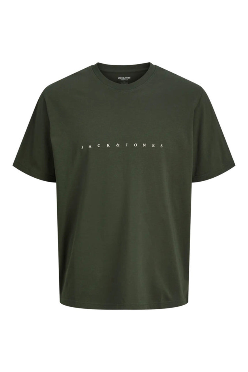 JACK&JONES JJESTAR JJ TEE SS NOOS PLS 12243625 - Koyu Yeşil