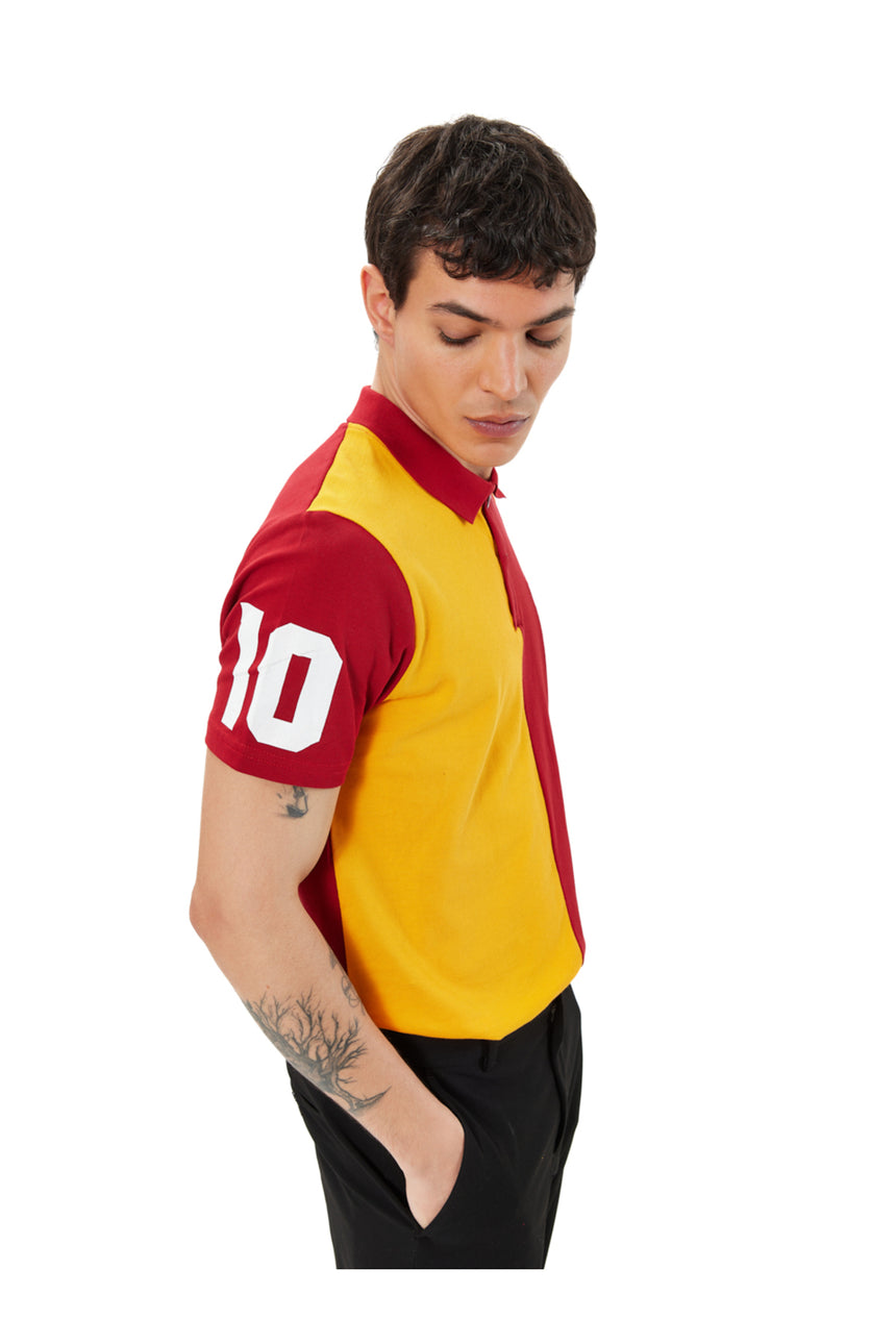 Galatasaray Metin Oktay Polo T-Shirt E88083 - Sarı/Kırmızı