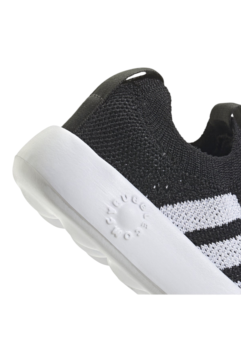 Sporline adidas Bubblecomfy I siyah unisex sneaker, beyaz taban detaylı örgü spor ayakkabı