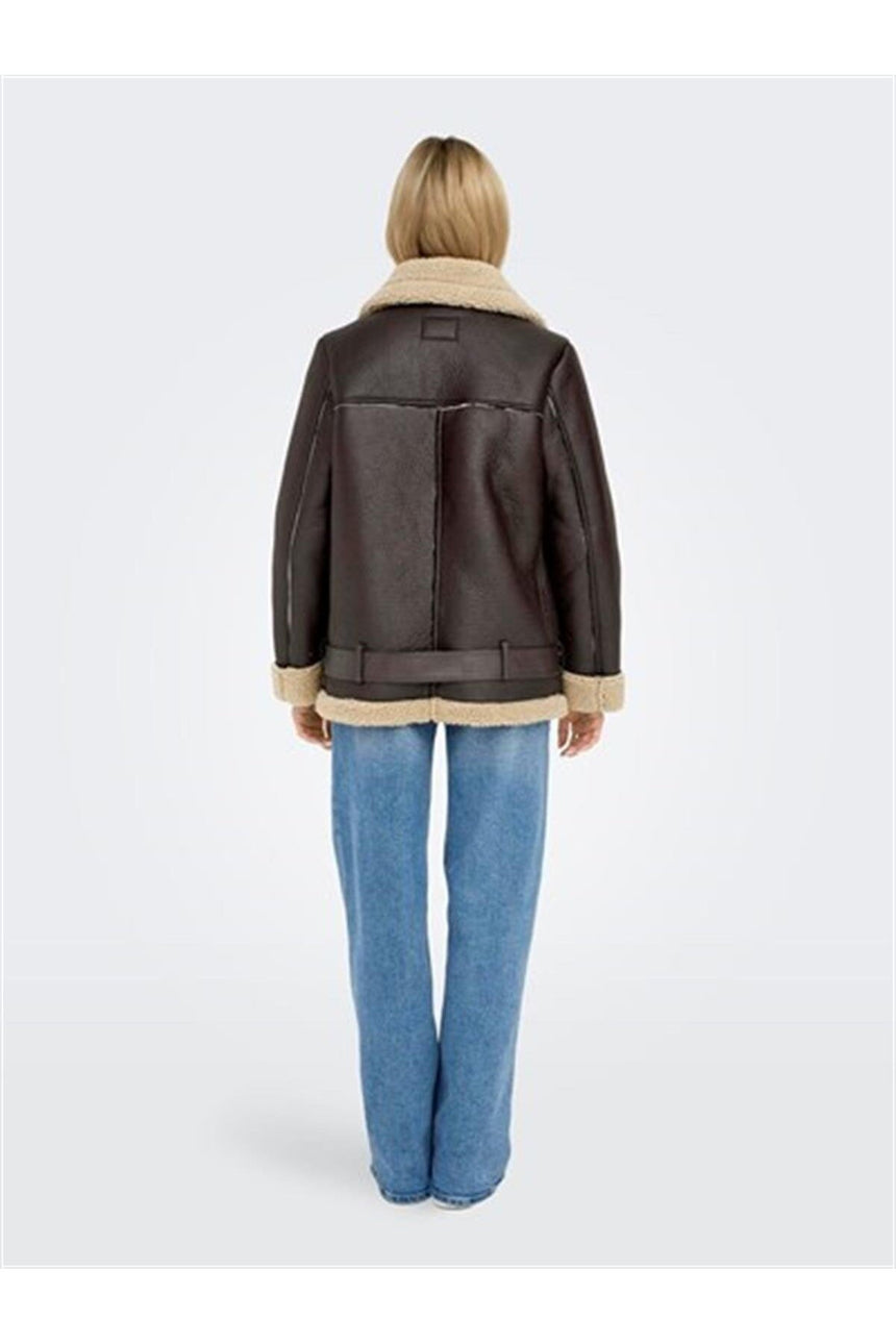 only onlnewlis faux leather aviator cc otw 15300262 - Gri/ Kahverengi