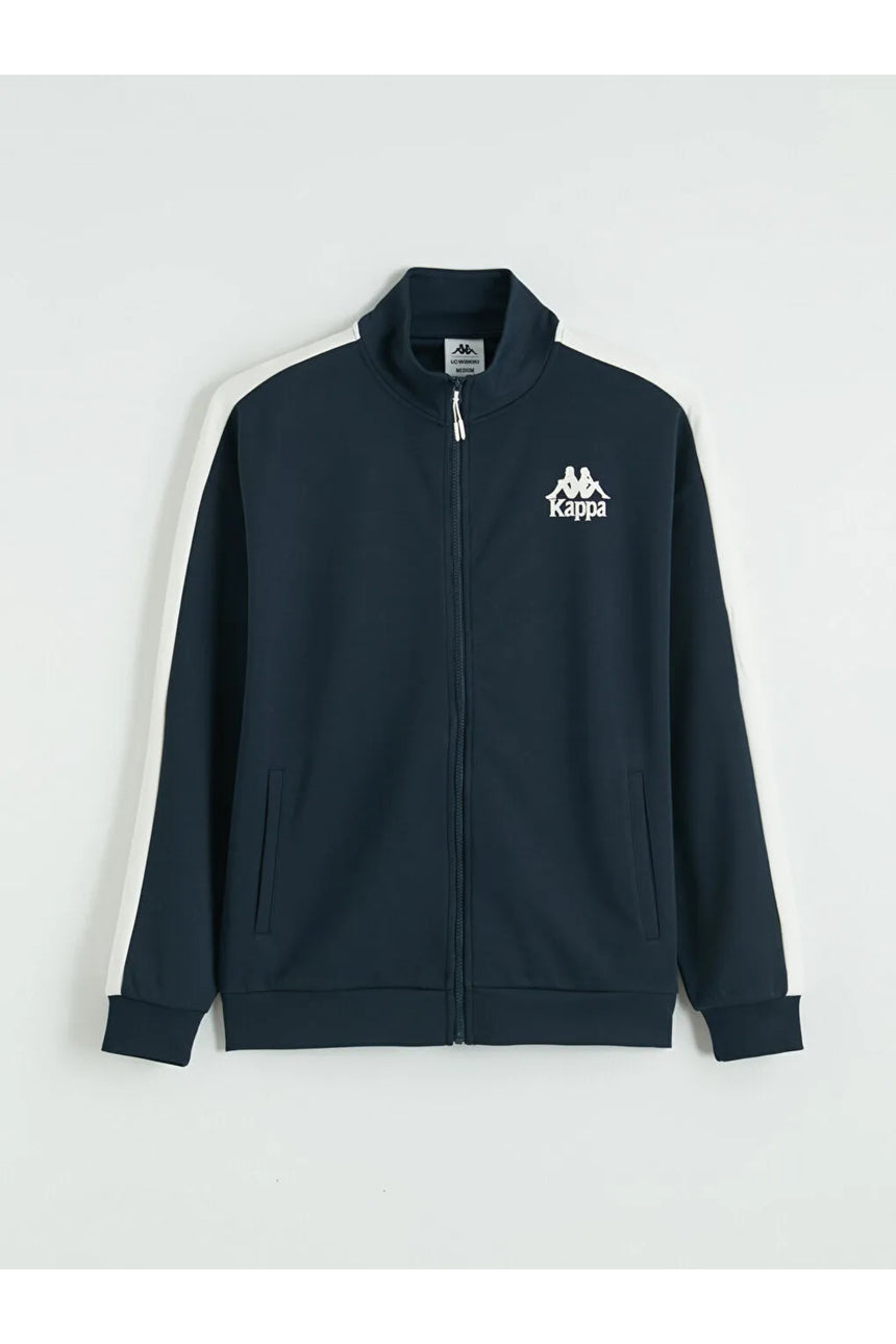 LC Waikiki Erkek Kappa Fermuarlı Sweatshirt S6LB37B8 - Koyu Lacivert