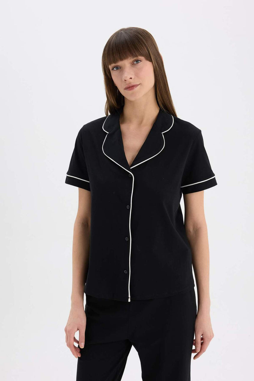 DeFacto Kadın Pijama Takımı D0917AX - Siyah