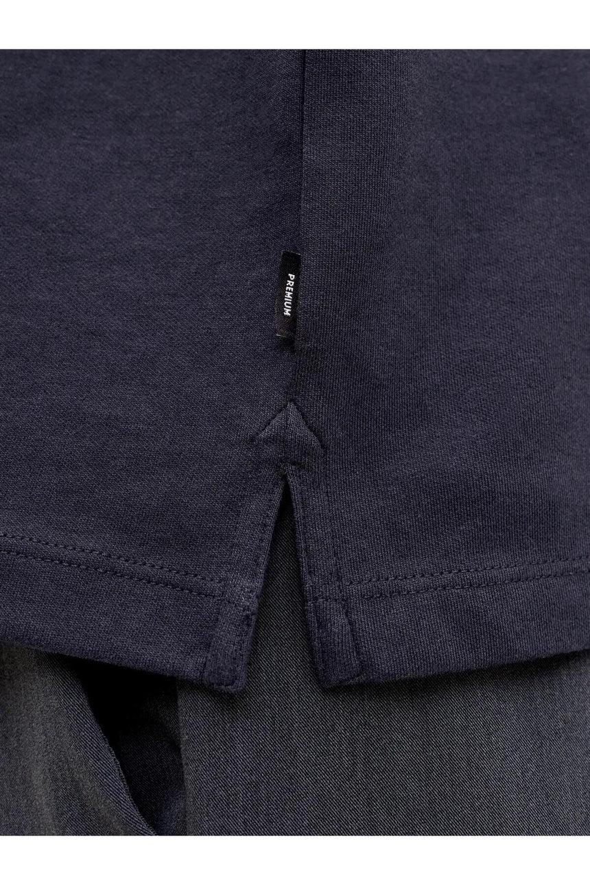 JACK&JONES JPRBLAETHAN SS ZIP POLO SN 12292992 - Koyu Mavi