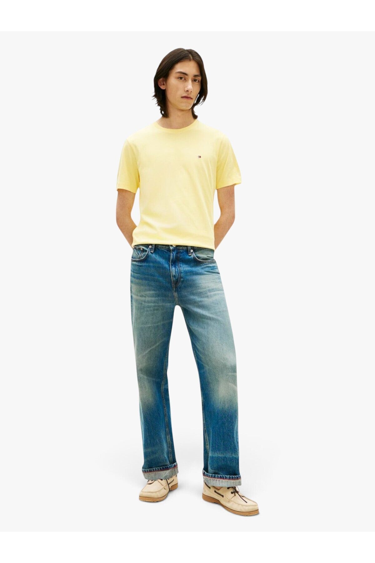 Tommy Hilfiger MW0MW39995 Erkek T-Shirt - Sarı