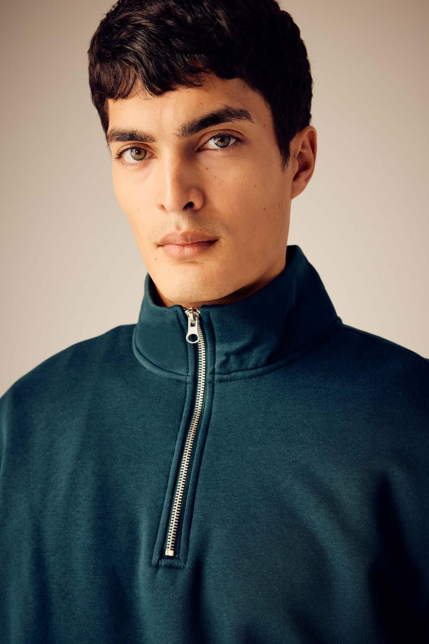 DeFacto Erkek Sweatshirt X7405AZ - Koyu Yeşil