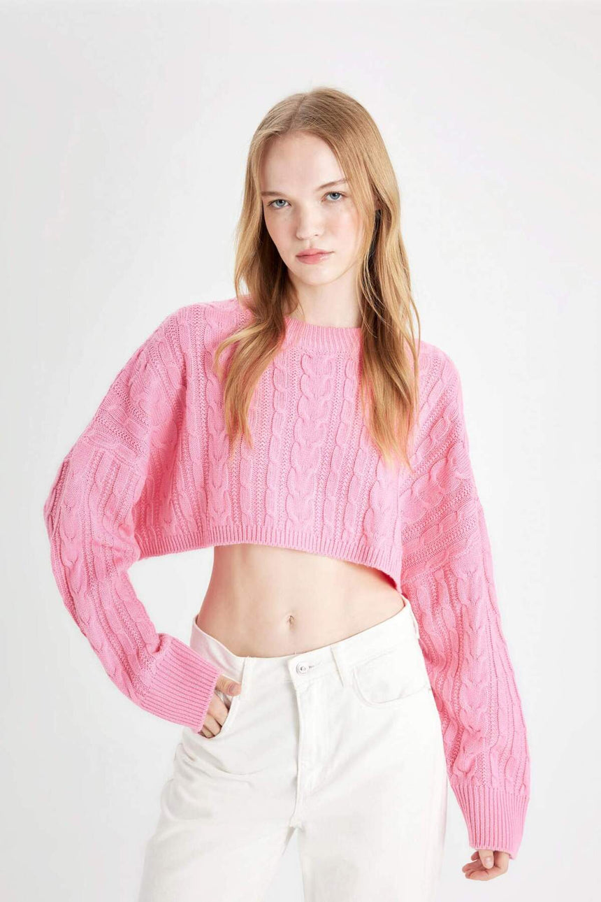 Defacto Kadın Pullover T4518Az - Pembe
