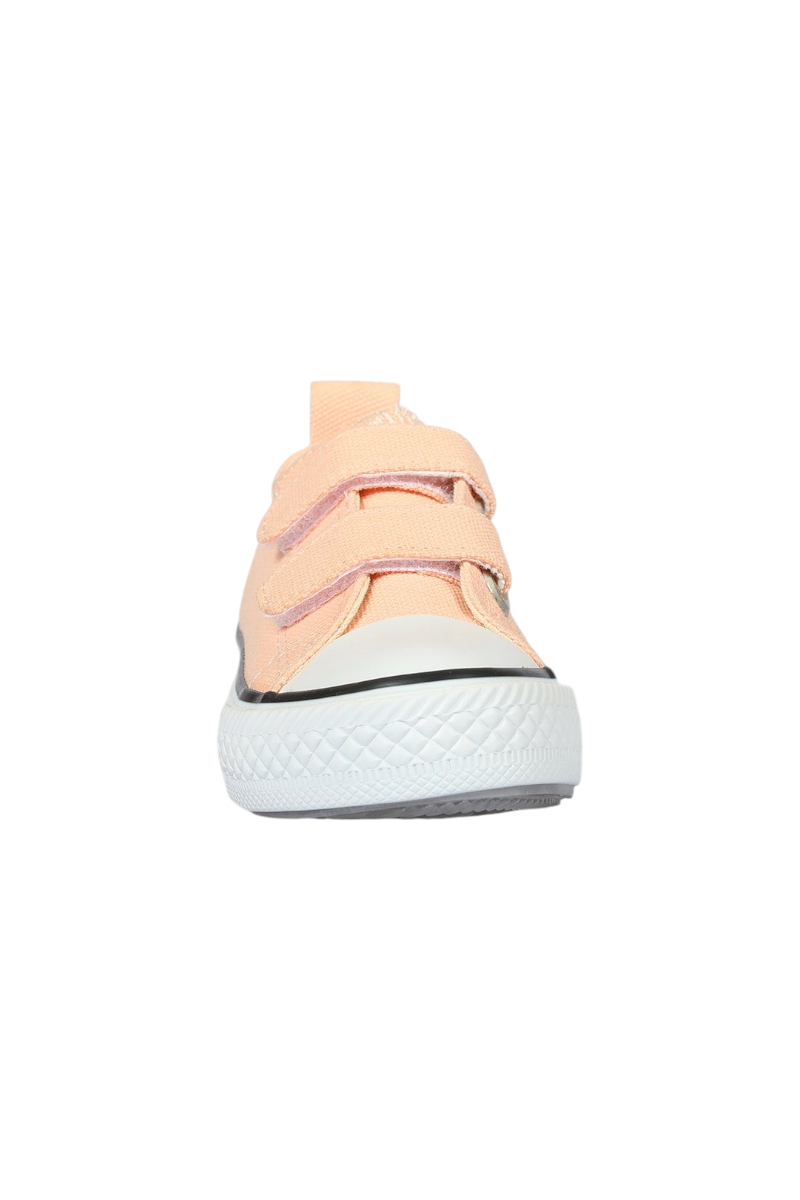 Sporline Vicco pudra pembe renkli, cırt cırtlı, kanvas kadın sneaker ayakkabı