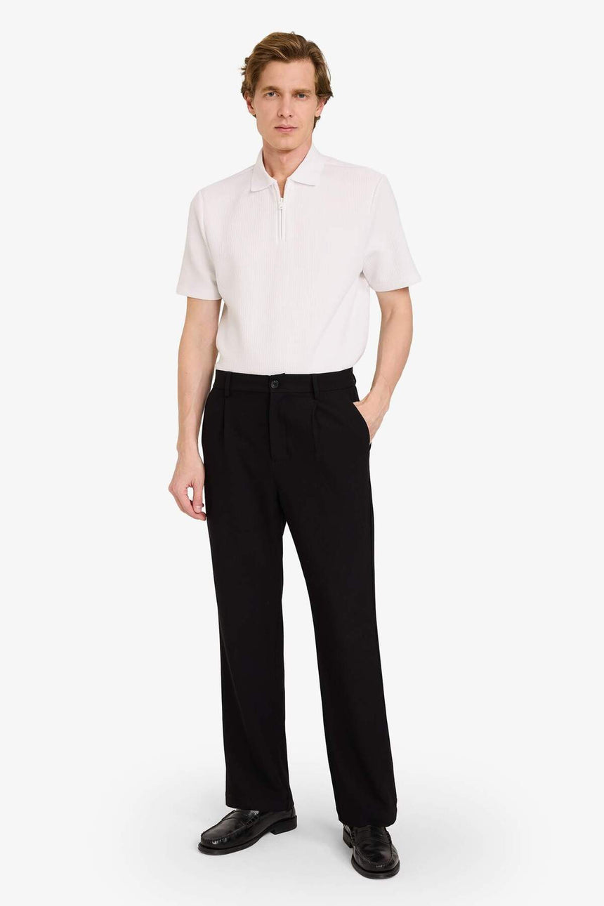 DeFacto D7227AX Erkek Polo Yaka T-Shirt - Kırık Beyaz