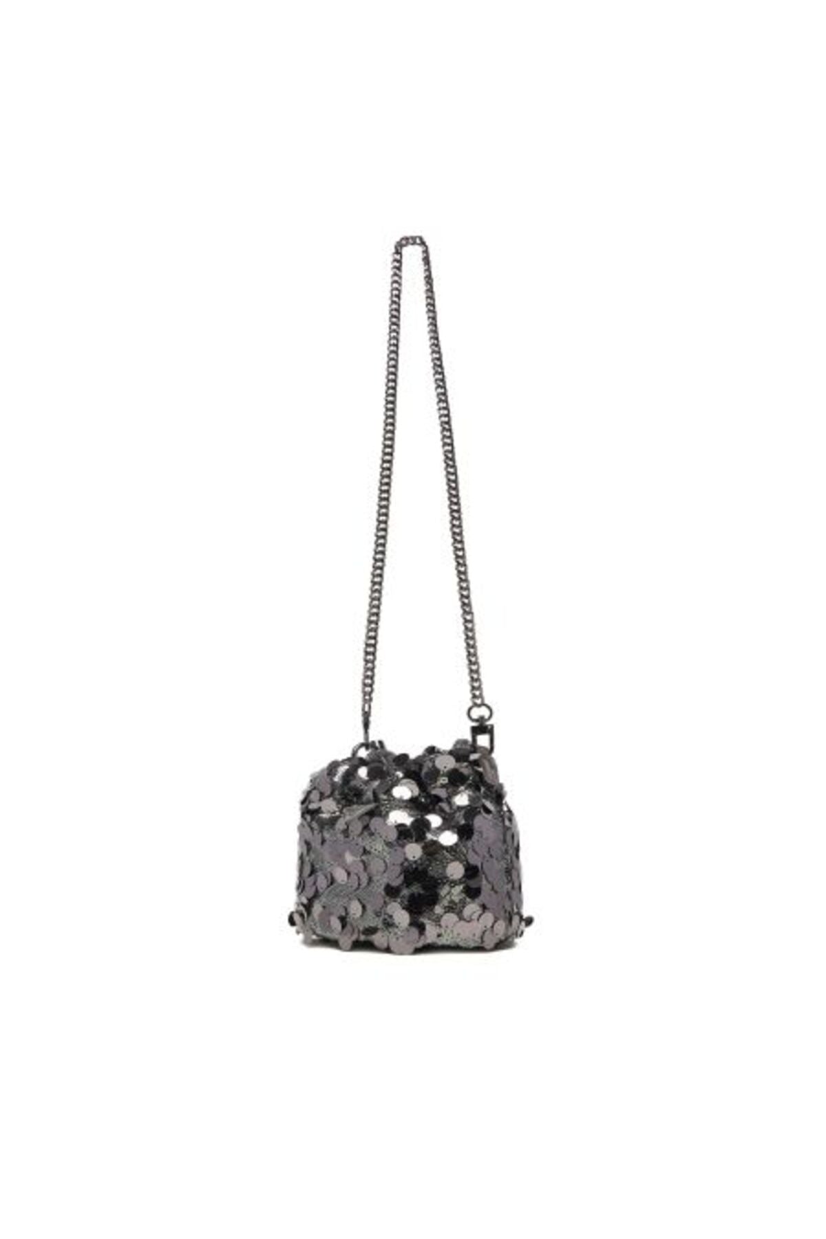 Guess Holiday Shine Kadın Omuz Çantası HWEM9538750 - Metalik Gri