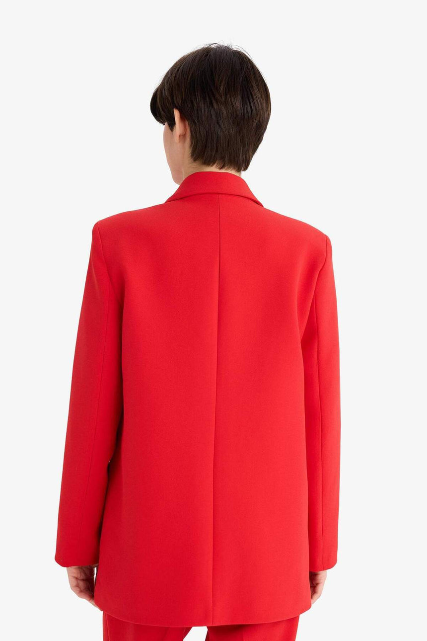 DeFacto Kadın Oversize Blazer Ceket C2457AX - Kırmızı