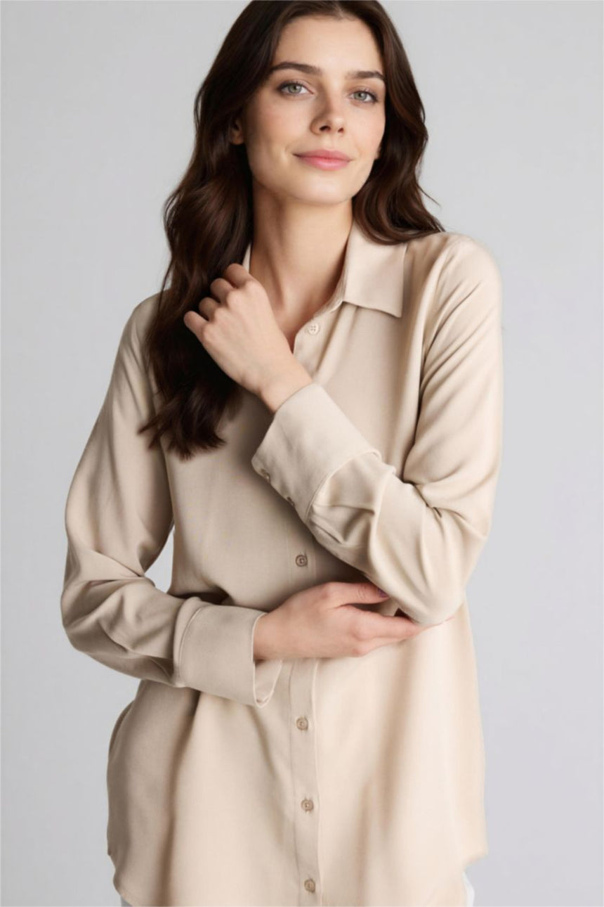 Defacto Kadın Long Sleeve Tunic Z3538AZ - Kahverengi / Kum Beji