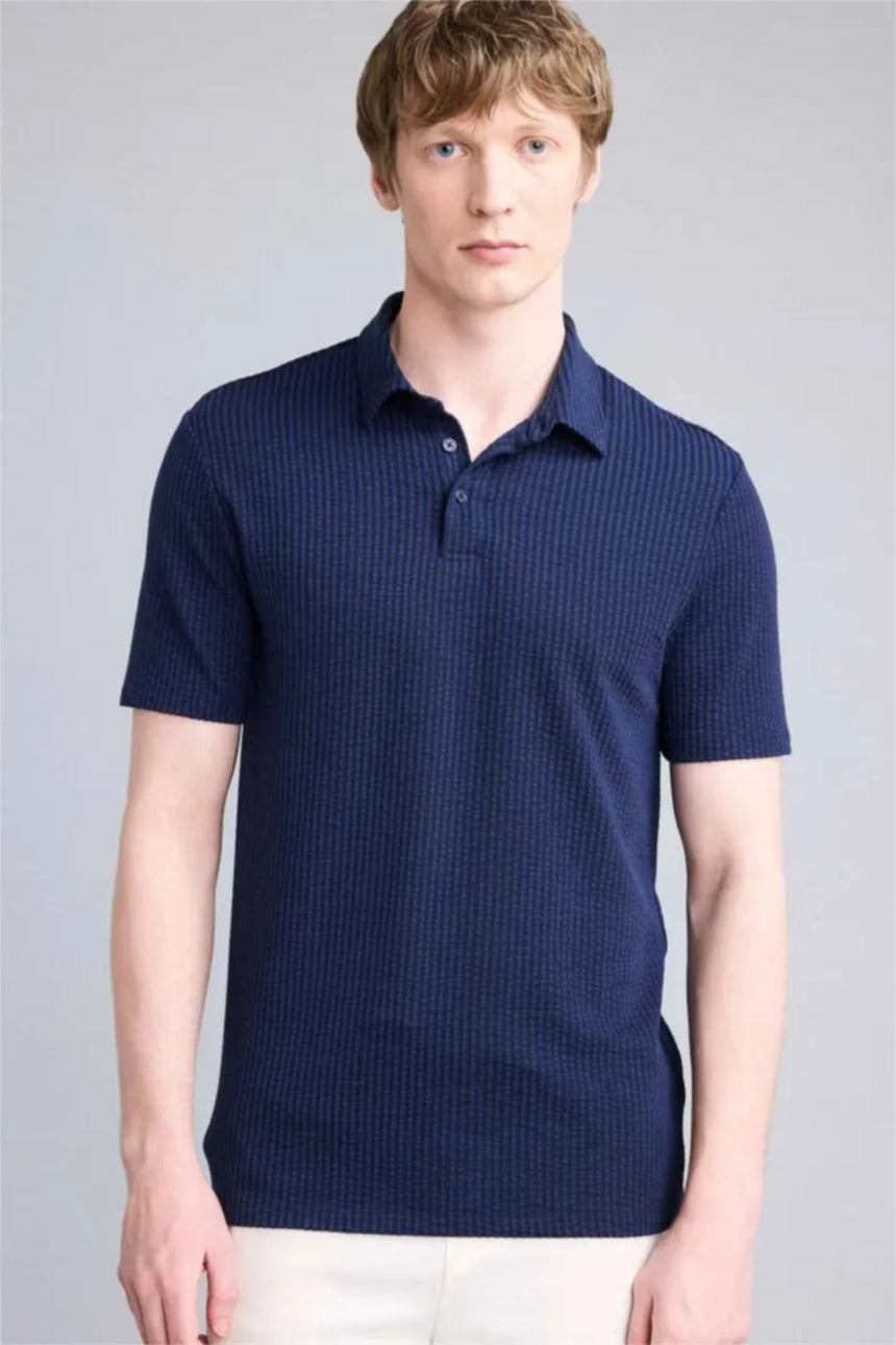 Defacto Erkek Short Sleeve Polo T-Shirt X2594AZ - Koyu Lacivert