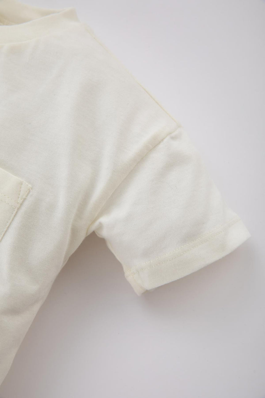 DeFacto Çocuk Slim Fit Kısa Kollu T-Shirt B7005A5 - Ekru