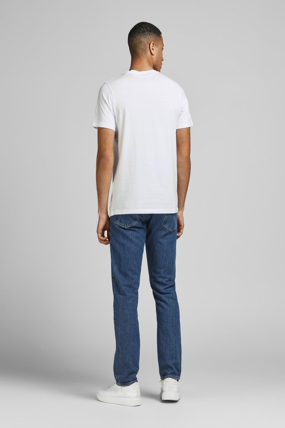 Jack & Jones Corp Logo Erkek T-Shirt 12151955 - Beyaz