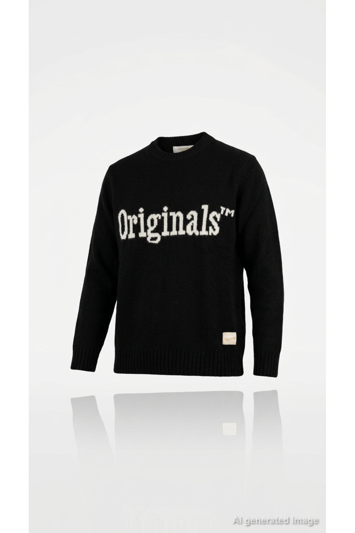 Jack & Jones Originals Montreal Erkek Triko Kazak 12310053 - Siyah
