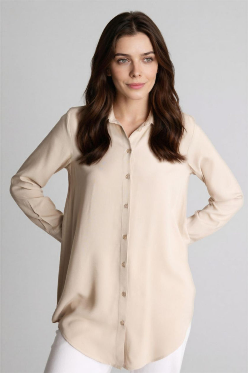 Defacto Kadın Long Sleeve Tunic Z3538AZ - Kahverengi / Kum Beji