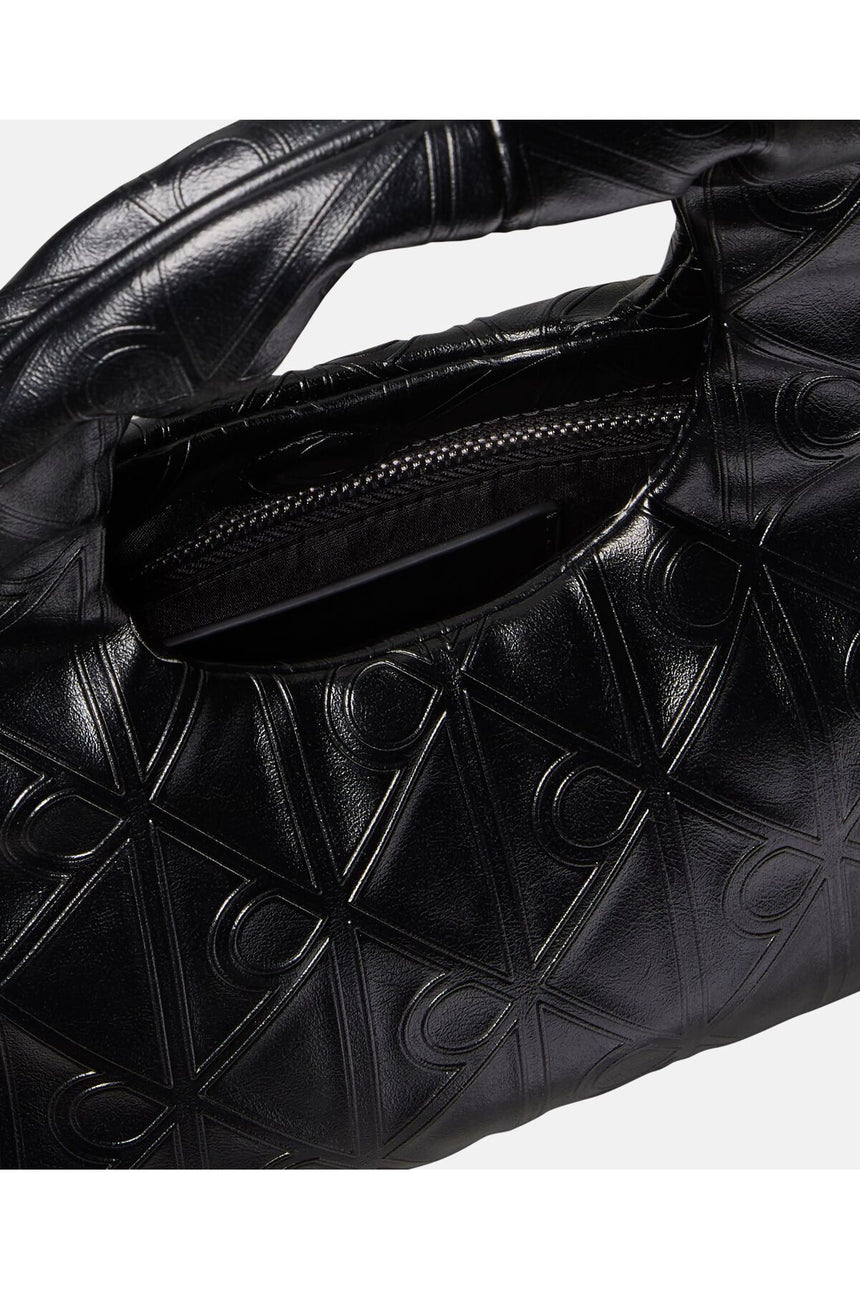 Calvin Klein Kadın EMBLEM AOP PUFFER BAG WITH STRAP LV04F3200G001 - Siyah
