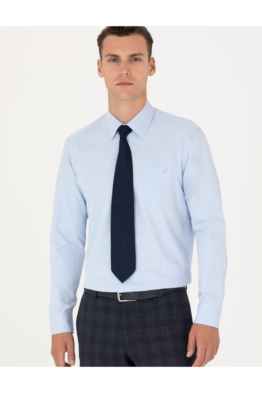 pierre cardin erkek dokuma gömlek 1760515 - AÇIK MAVİ