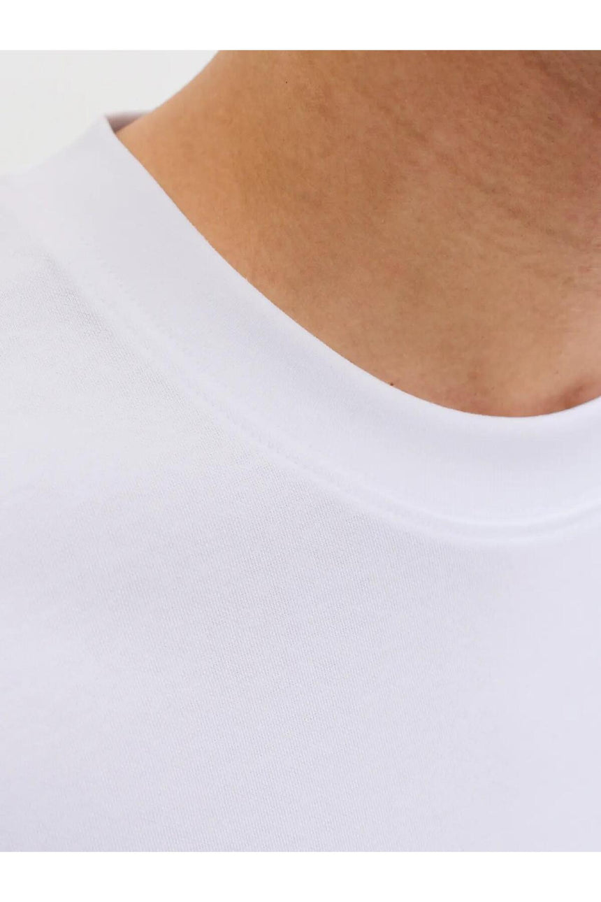 JACK&JONES JJEBARRON TEE SS O-NECK NOOS 12298906 - Beyaz