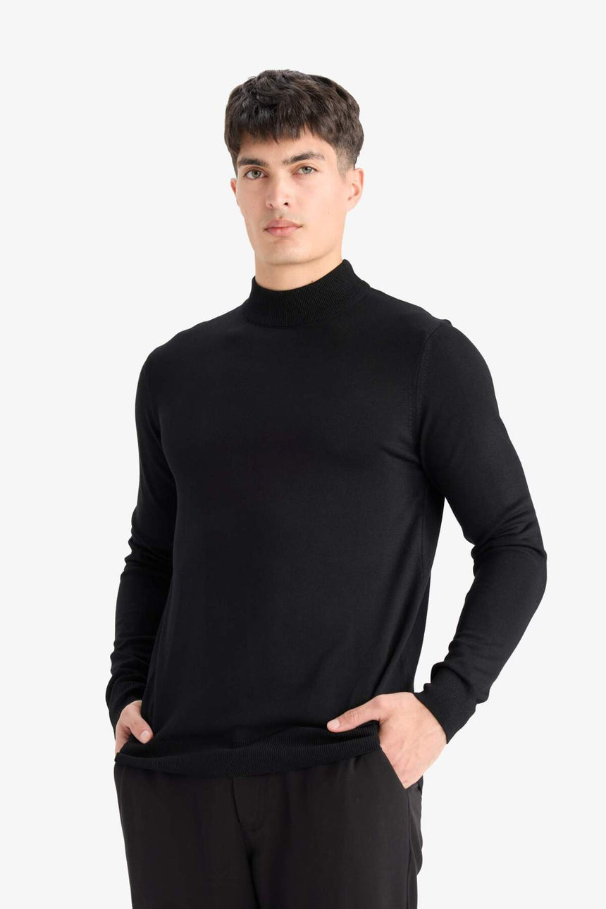 Defacto Erkek Pullover A5282Ax - Siyah