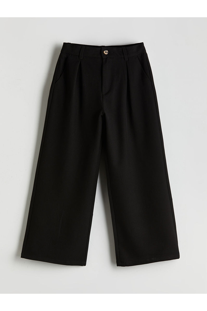 LC Waikiki Çocuk Wide Leg Pantolon W51509S4 - Siyah