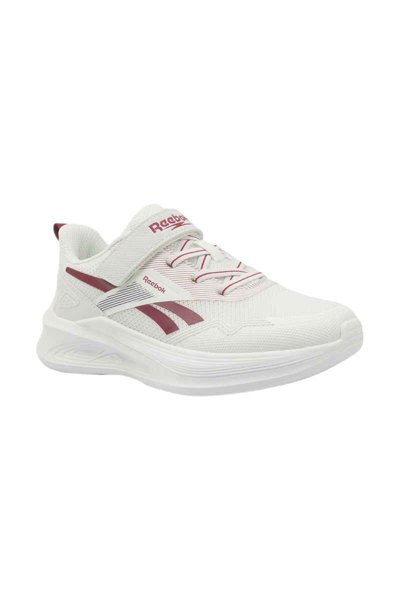 Sporline Reebok Anes Run KDS I beyaz çocuk spor ayakkabısı, tekstil ve PU malzemeden üretilmiş cırt cırtlı sneaker.