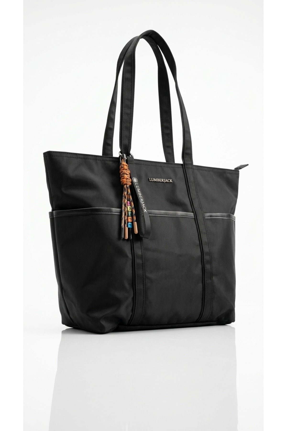 Lumberjack Unisex Tex Seri Shopper Omuz Çantası - Siyah