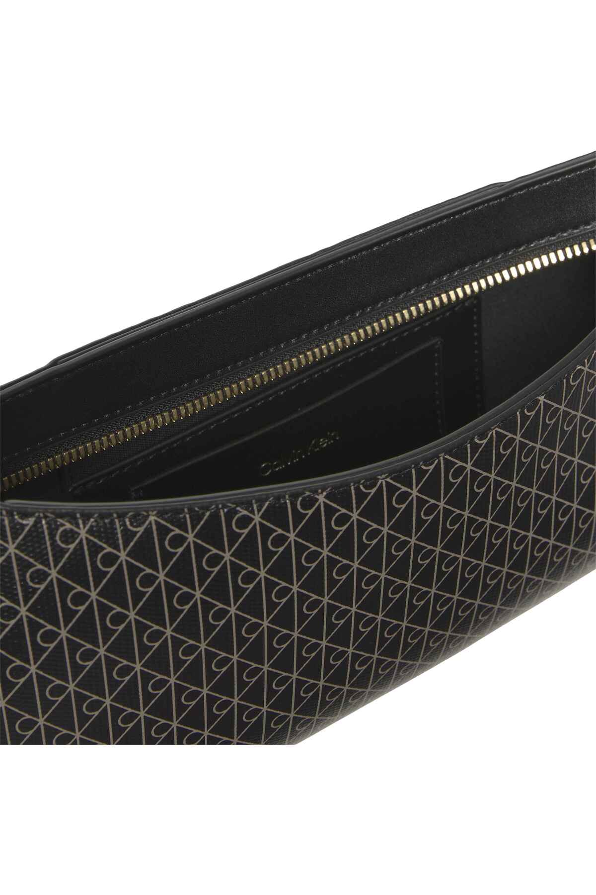 Calvin Klein Emblem AOP Small Shoulder Bag Kadın Omuz Çantası LV04F3324G - Siyah