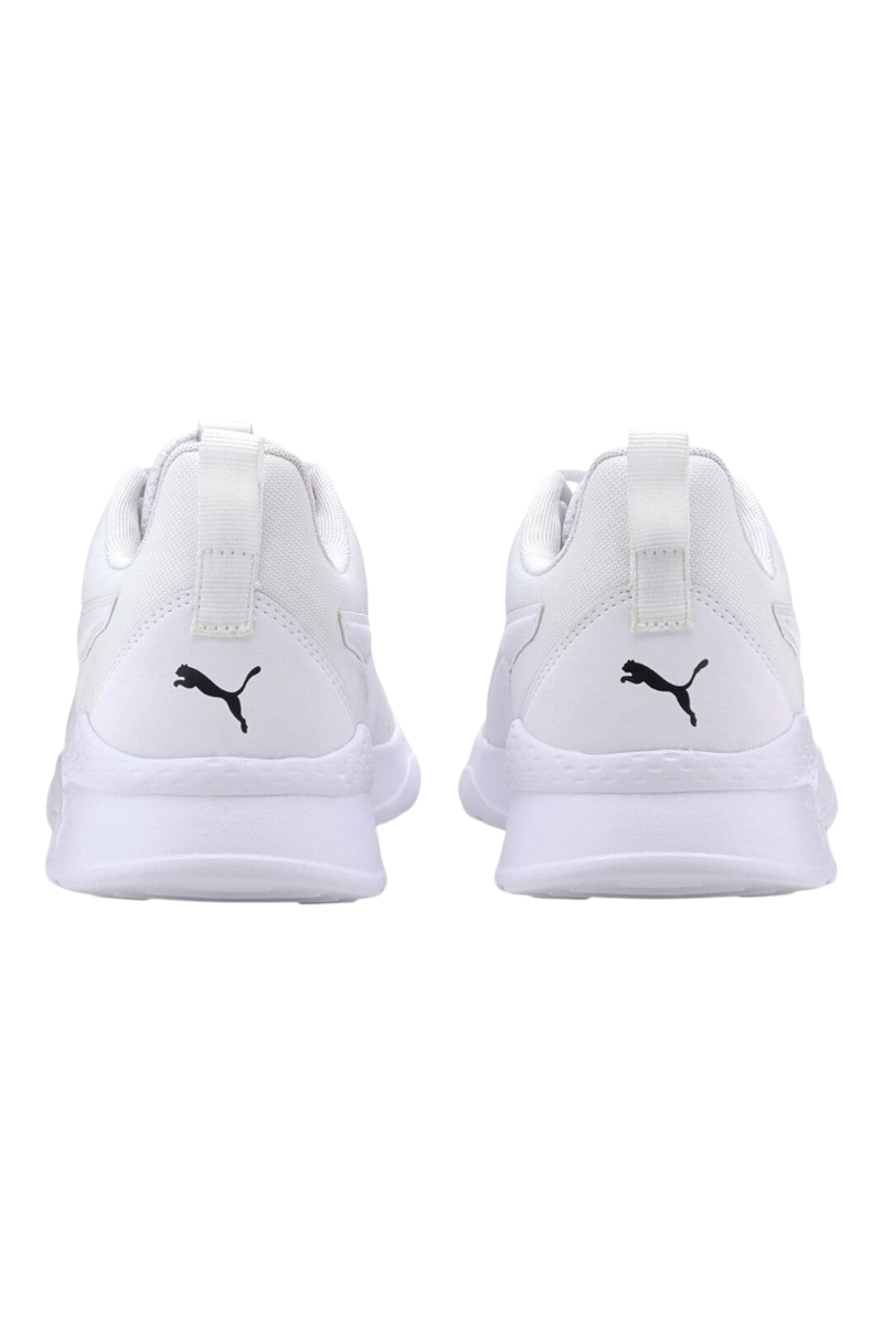 Sporline Puma Anzarun Lite Bold beyaz siyah detaylı dokuma kumaş spor ayakkabı arka görünümü