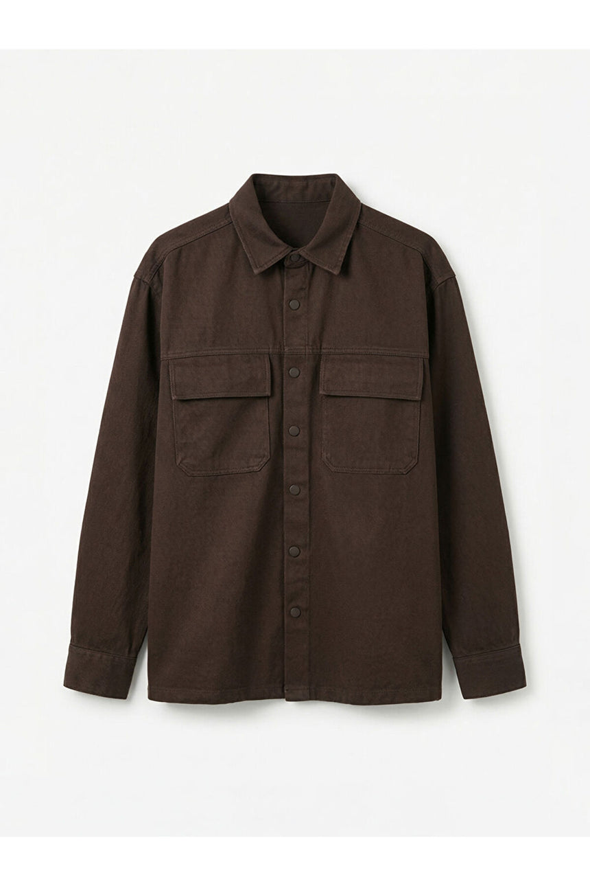 LCW ERKEK S6JI37H8 CKT,X-EGESHIRT-UP - Kahverengi