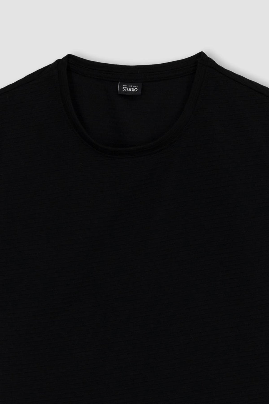 Defacto Erkek Short Sleeve T-Shirt M6608AZ - Siyah