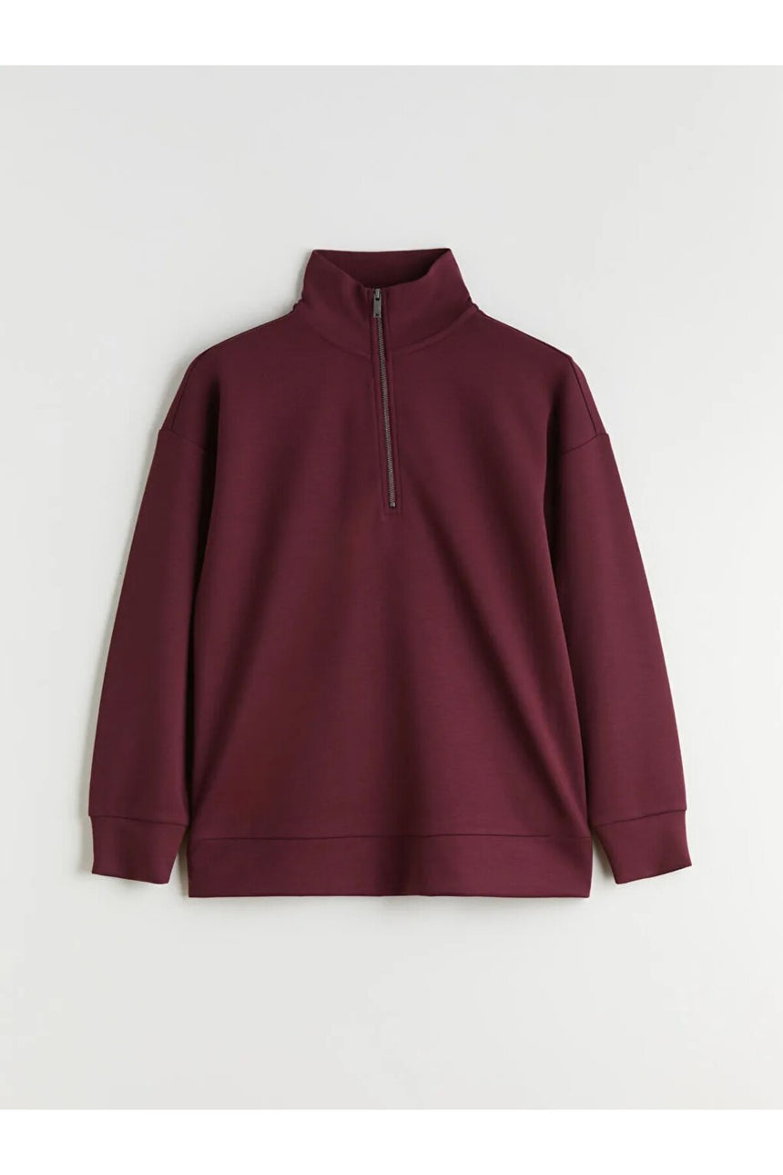LC Waikiki Kadın Sweatshirt W5K792F8 - Koyu Mor