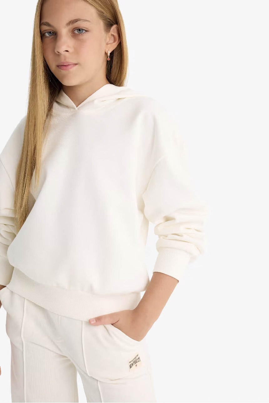 DeFacto Çocuk Relaxed Sweatshirt F0008A8 - Ekru