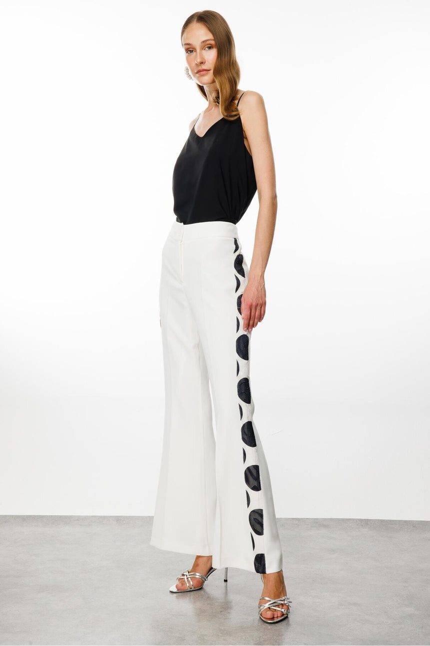 Moda İlgi ILG241PNT04640 Kadın Pantolon - Ekru