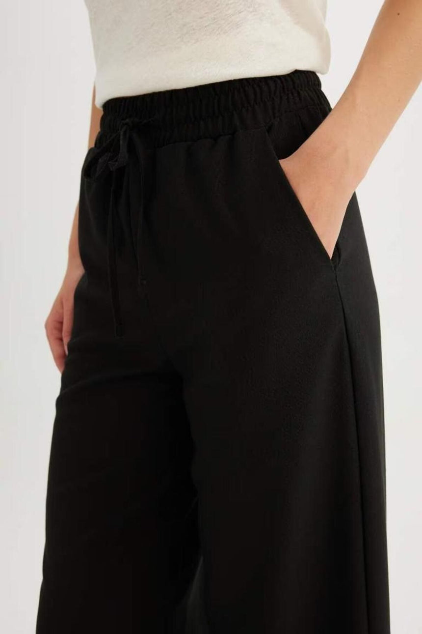 DeFacto Kadın Wide Leg Pantolon Y6981AZ - Siyah