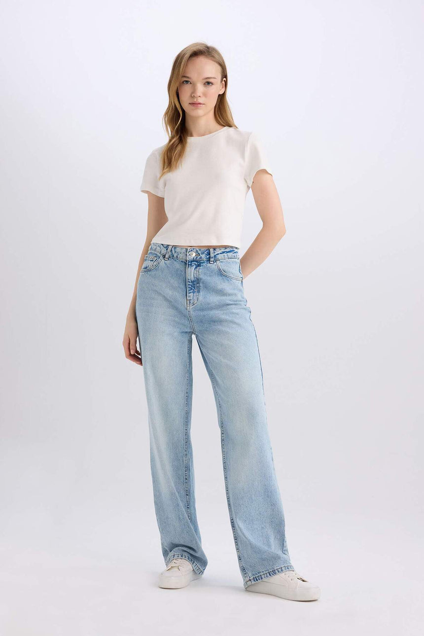 Defacto Kadın Trousers E4269AX - Açık Mavi