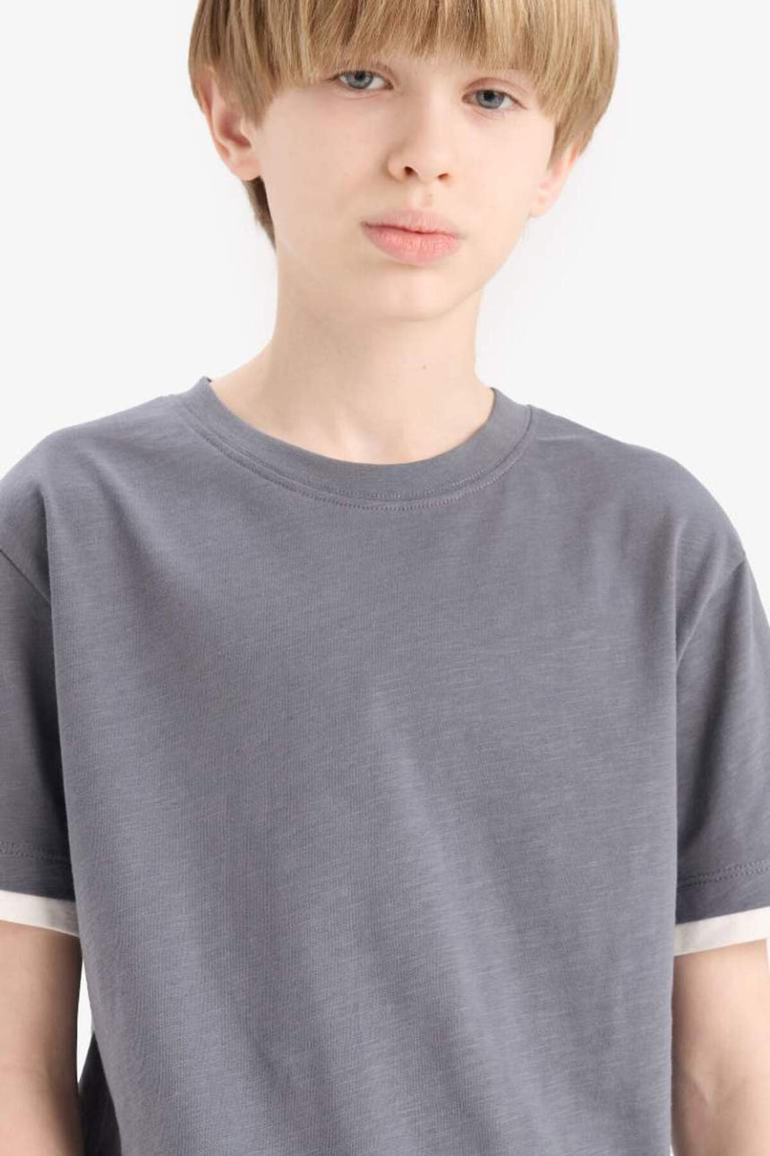 Defacto Çocuk Short Sleeve T-Shirt B5928A8 - Antrasit